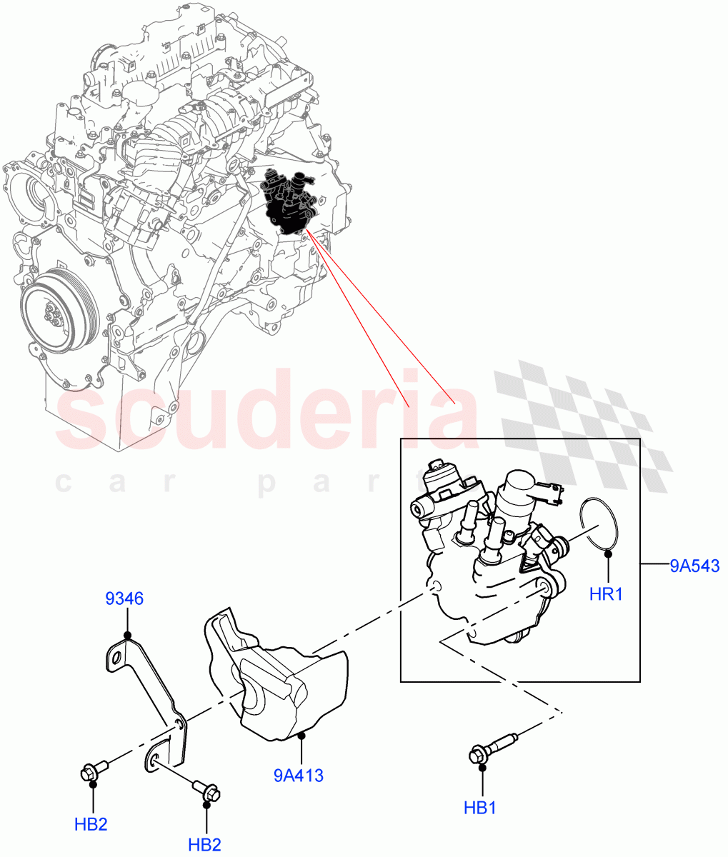 Fuel Injection Pump - Diesel(2.0L AJ21D4 Diesel Mid)((V)FROMMA000001) of Land Rover Land Rover Range Rover Velar (2017+) [2.0 Turbo Diesel AJ21D4]