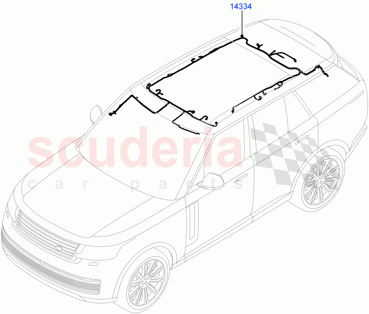 Electrical Wiring - Body And Rear (Roof) of Land Rover Land Rover Range Rover (2022+) [3.0 I6 Turbo Diesel AJ20D6]