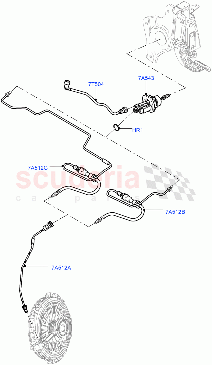 Clutch Master Cylinder(2.2L CR DI 16V Diesel,6 Speed Manual Trans M66 - AWD,6-Speed Manual Transaxle - M66 2WD) of Land Rover Land Rover Discovery Sport (2015+) [2.2 Single Turbo Diesel]