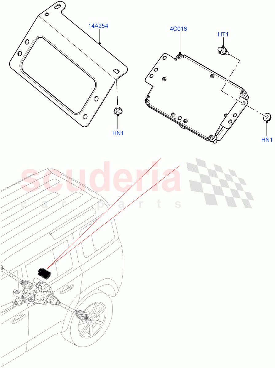 Rear Axle Modules And Sensors (Torque Vectoring By Braking (TVBB)) of Land Rover Land Rover Defender (2020+) [3.0 I6 Turbo Petrol AJ20P6]