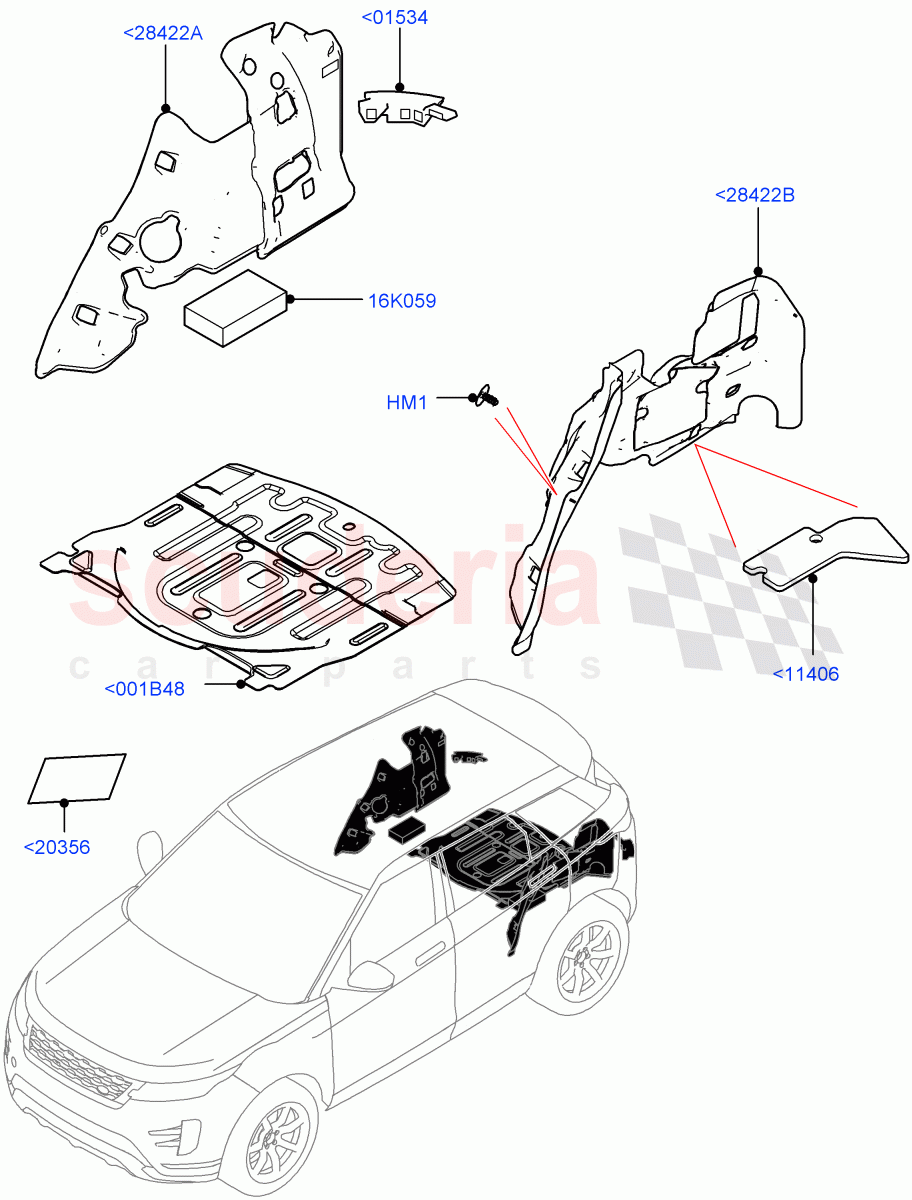 Insulators - Rear(Halewood (UK)) of Land Rover Land Rover Range Rover Evoque (2019+) [2.0 Turbo Petrol AJ200P]