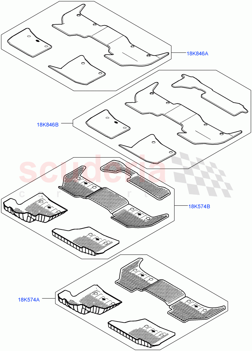 Floor Mats of Land Rover Land Rover Defender (2020+) [2.0 Turbo Diesel]