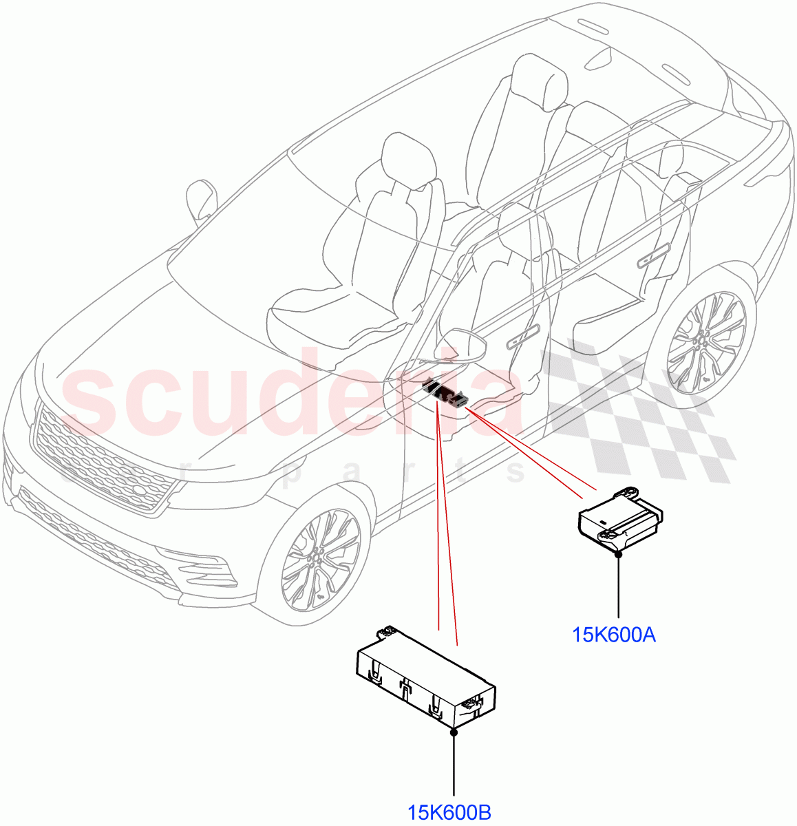 Vehicle Modules And Sensors (Seats) of Land Rover Land Rover Range Rover Velar (2017+) [3.0 I6 Turbo Petrol AJ20P6]