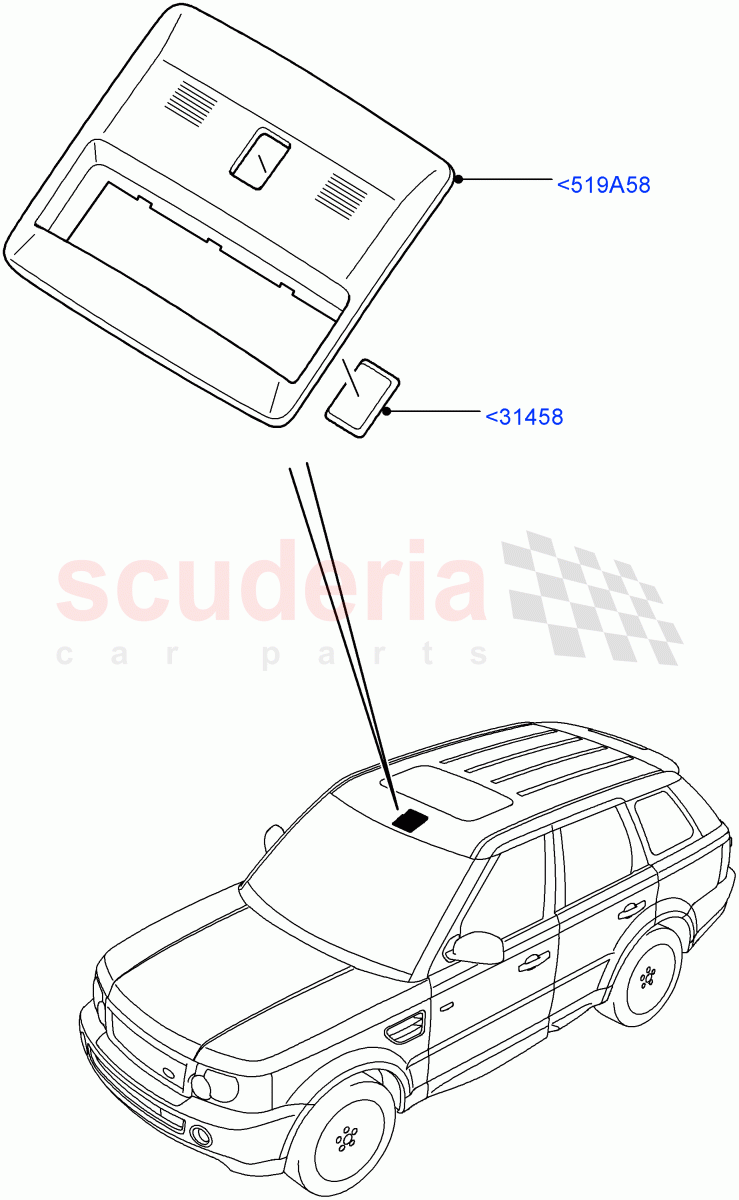 Console - Overhead((V)TO9A999999) of Land Rover Land Rover Range Rover Sport (2005-2009) [3.6 V8 32V DOHC EFI Diesel]