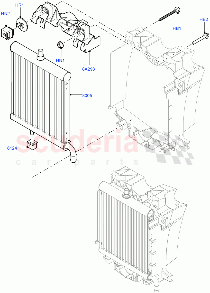 Radiator/Coolant Overflow Container (Auxiliary Unit, Nitra Plant Build) (2.0L I4 DSL HIGH DOHC AJ200) ((V) FROMK2000001) of Land Rover Land Rover Discovery 5 (2017+) [2.0 Turbo Diesel]