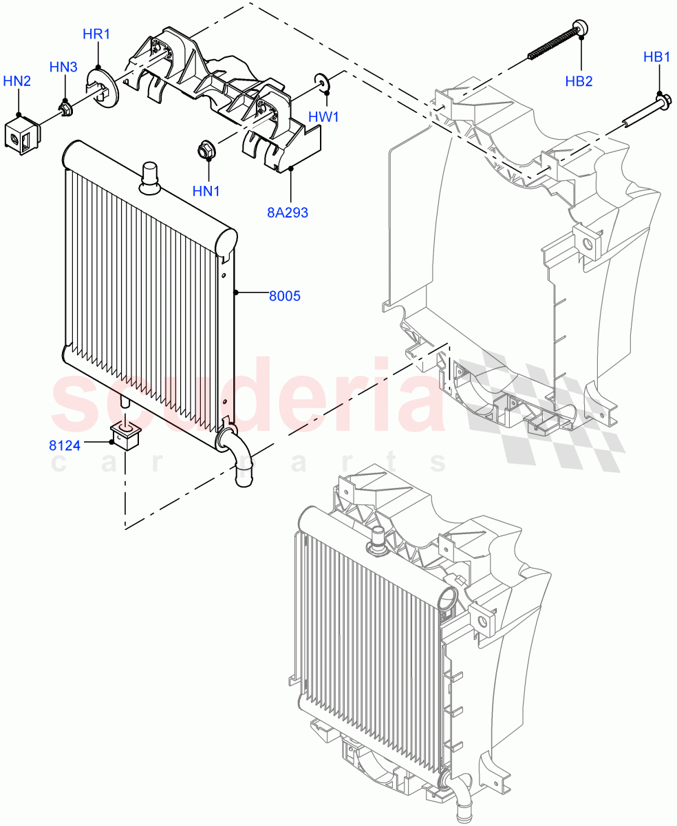 Radiator/Coolant Overflow Container (Auxiliary Unit) (3.0L AJ20D6 Diesel High, 8 Speed Auto Trans ZF 8HP76) ((V) FROMLA000001) of Land Rover Land Rover Range Rover (2012-2021) [3.0 I6 Turbo Diesel AJ20D6]
