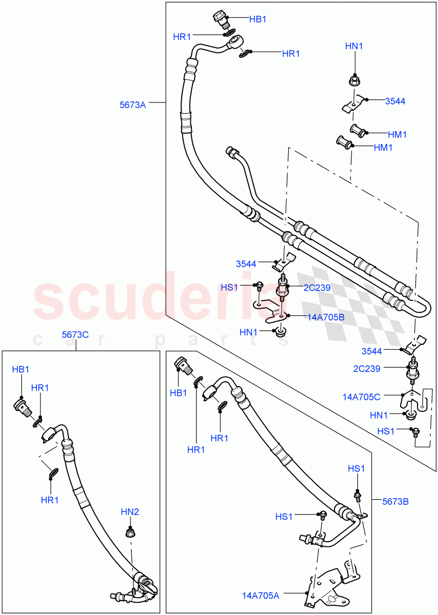 Active Anti-Roll Bar System (High Pressure, Hose Assy) (With Roll Stability Control) ((V) FROMAA000001) of Land Rover Land Rover Range Rover Sport (2010-2013) [3.6 V8 32V DOHC EFI Diesel]