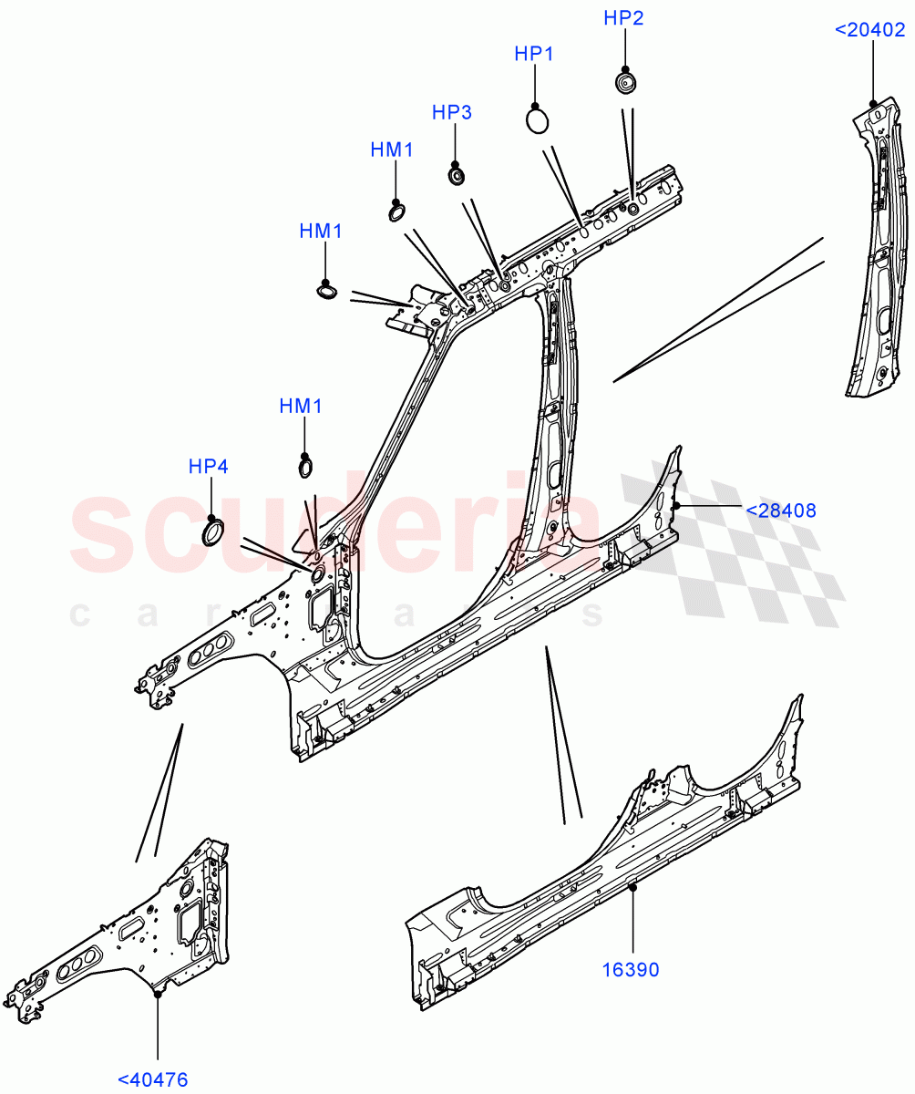 Side Panels - Inner(Inner - Front) of Land Rover Land Rover Range Rover (2012-2021) [3.0 I6 Turbo Petrol AJ20P6]