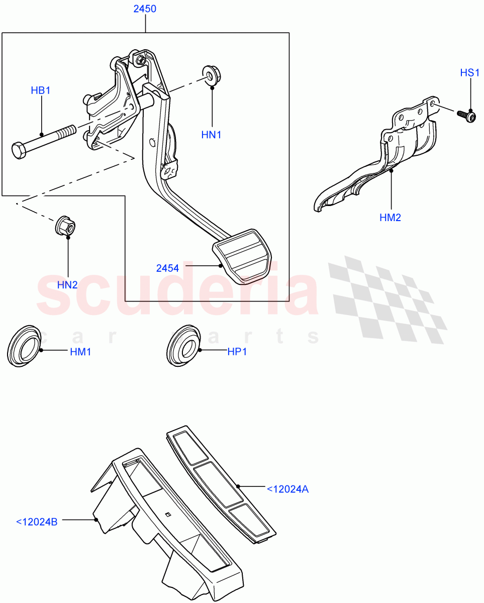 Brake And Clutch Controls ((V) TO9A999999) of Land Rover Land Rover Range Rover Sport (2005-2009) [2.7 Diesel V6]