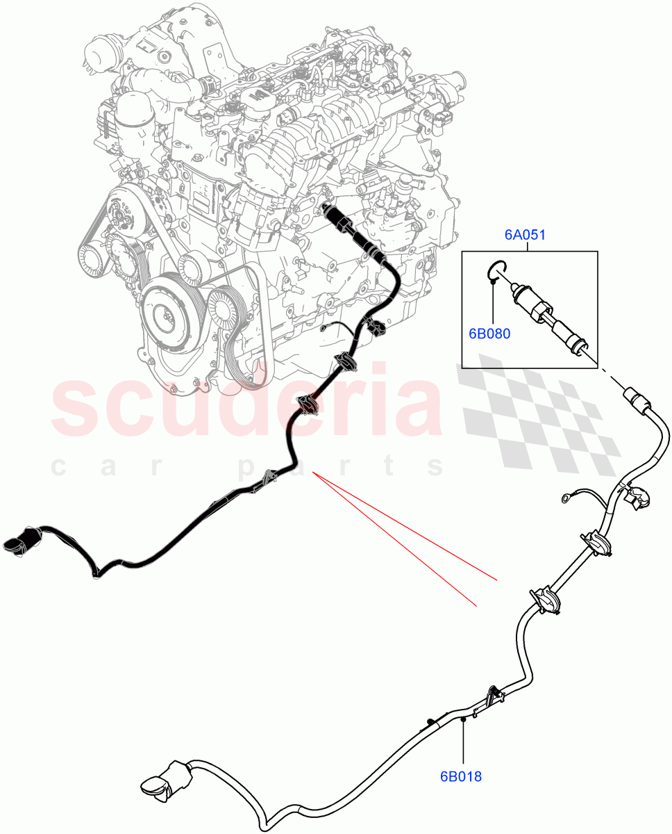 Engine Heater(Nitra Plant Build)(2.0L I4 DSL MID DOHC AJ200,2.0L I4 DSL HIGH DOHC AJ200)((V)FROMK2000001) of Land Rover Land Rover Discovery 5 (2017+) [2.0 Turbo Diesel]