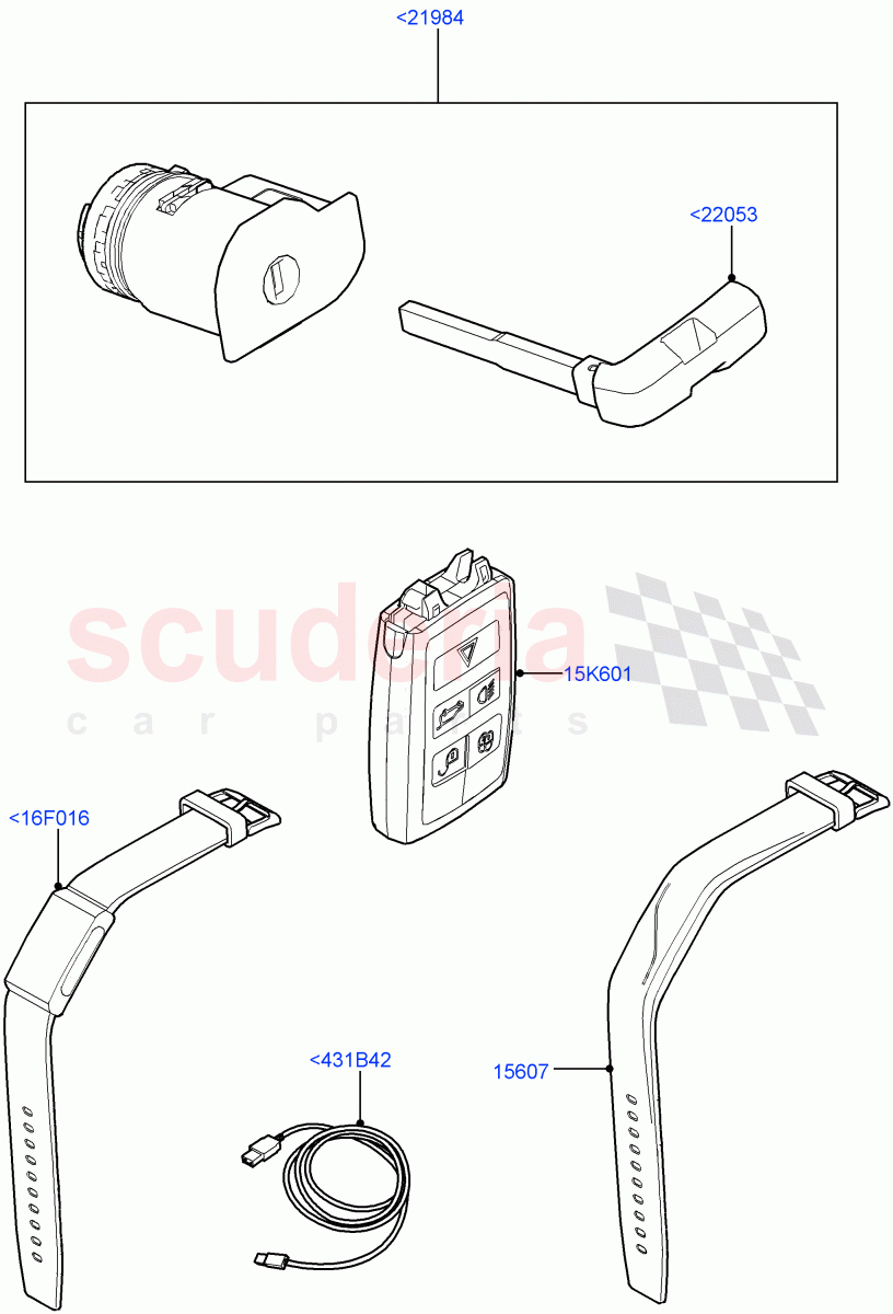 Vehicle Lock Sets And Repair Kits(Itatiaia (Brazil)) of Land Rover Land Rover Range Rover Evoque (2019+) [2.0 Turbo Diesel AJ21D4]