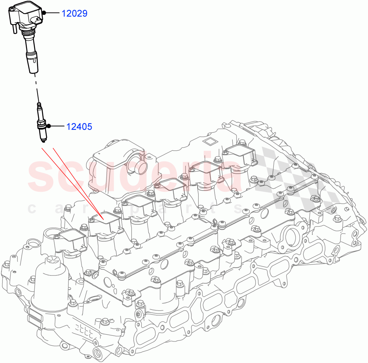 Ignition Coil And Wires/Spark Plugs(3.0L AJ20P6 Petrol High)((V)FROMKA000001) of Land Rover Land Rover Range Rover (2012-2021) [3.0 I6 Turbo Petrol AJ20P6]