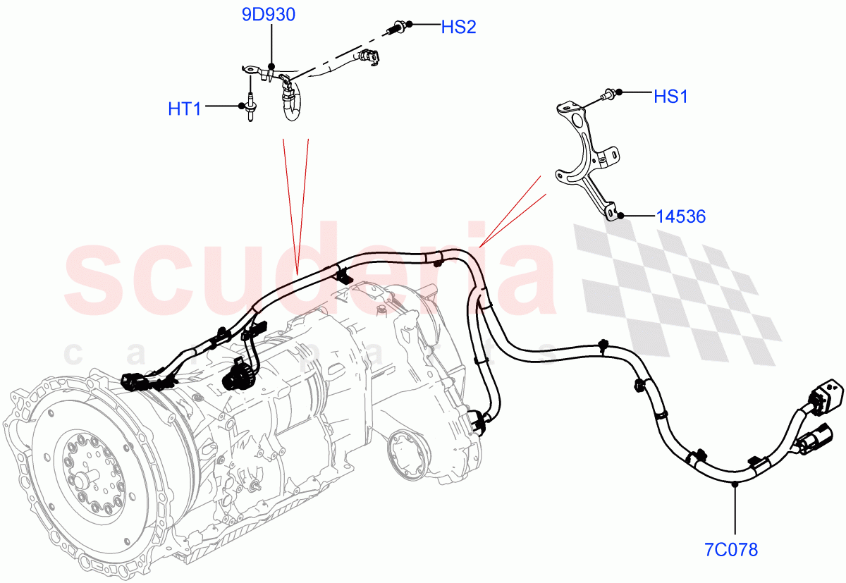 Transmission Harness (Nitra Plant Build) ((V) FROMM2000001) of Land Rover Land Rover Discovery 5 (2017+) [2.0 Turbo Petrol AJ200P]