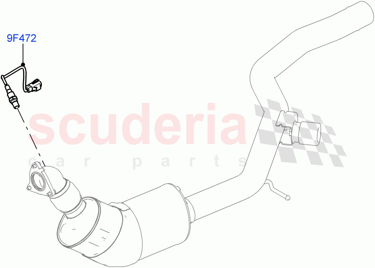Exhaust Sensors And Modules (Solihull Plant Build) (3.0 V6 D Low MT ROW, Euro Stage 4 Emissions) ((V) FROMAA000001) of Land Rover Land Rover Range Rover Sport (2014+) [3.0 Diesel 24V DOHC TC]