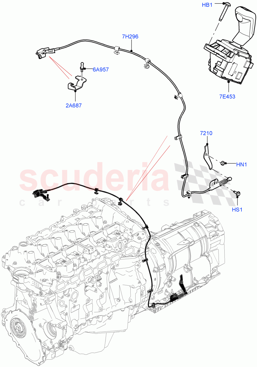 Gear Change-Automatic Transmission(Nitra Plant Build)(3.0L AJ20P6 Petrol High,8 Speed Auto Trans ZF 8HP76,3.0L AJ20D6 Diesel High) of Land Rover Land Rover Defender (2020+) [2.0 Turbo Petrol AJ200P]