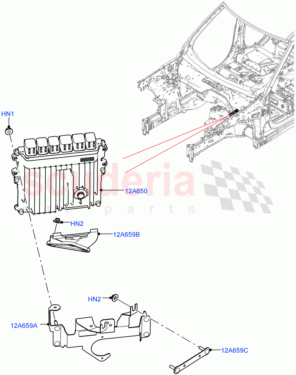 Engine Modules And Sensors(Nitra Plant Build)(3.0L AJ20D6 Diesel High)((V)FROMM2000001) of Land Rover Land Rover Discovery 5 (2017+) [3.0 I6 Turbo Diesel AJ20D6]