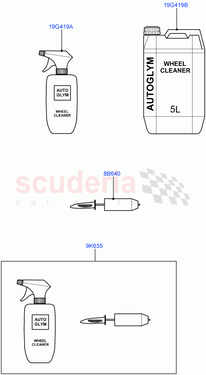 Cleaning Accessories(Exterior, Accessory) of Land Rover Land Rover Range Rover (2012-2021) [3.0 I6 Turbo Petrol AJ20P6]