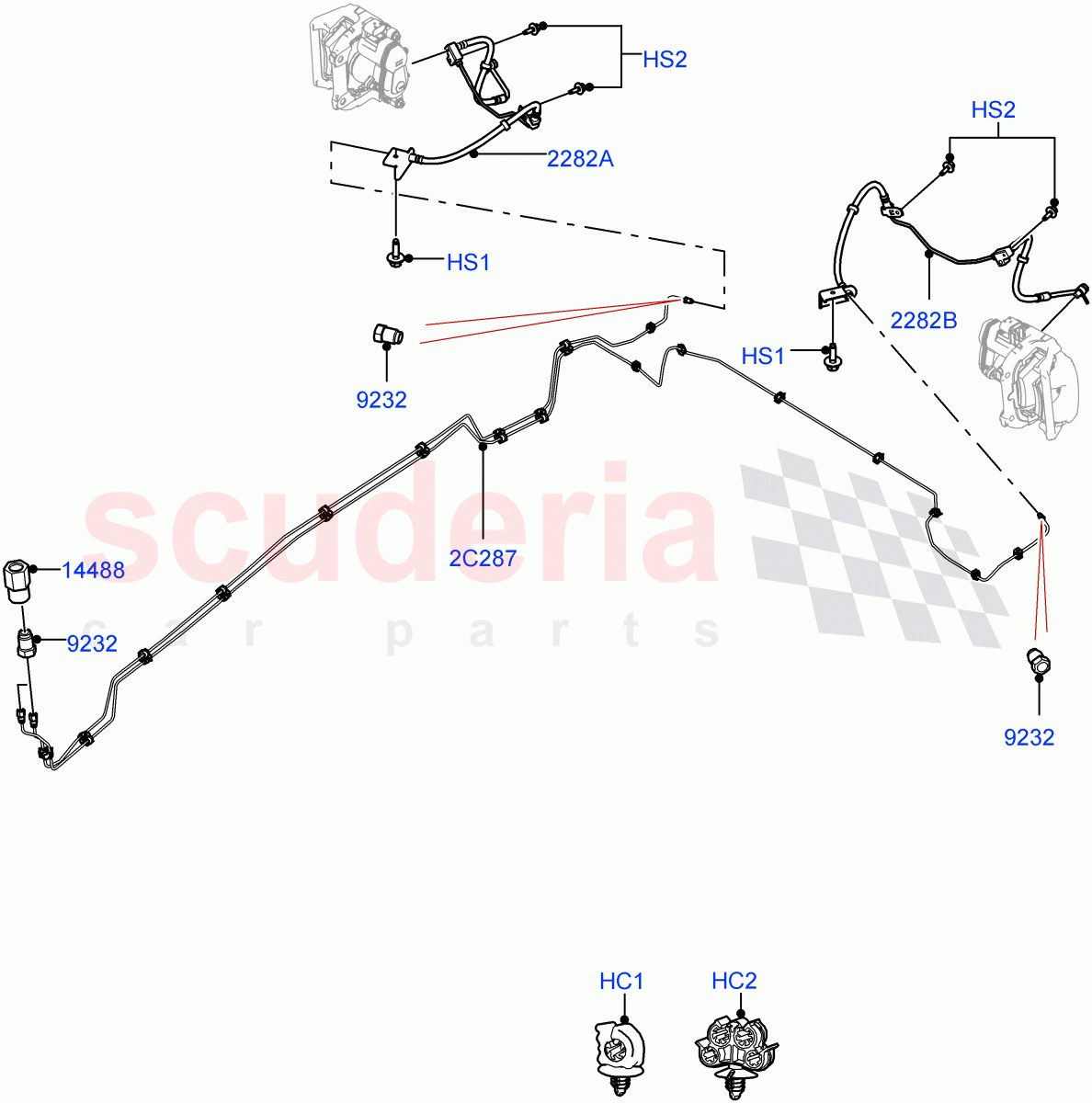 Rear Brake Pipes of Land Rover Land Rover Defender (2020+) [5.0 OHC SGDI SC V8 Petrol]