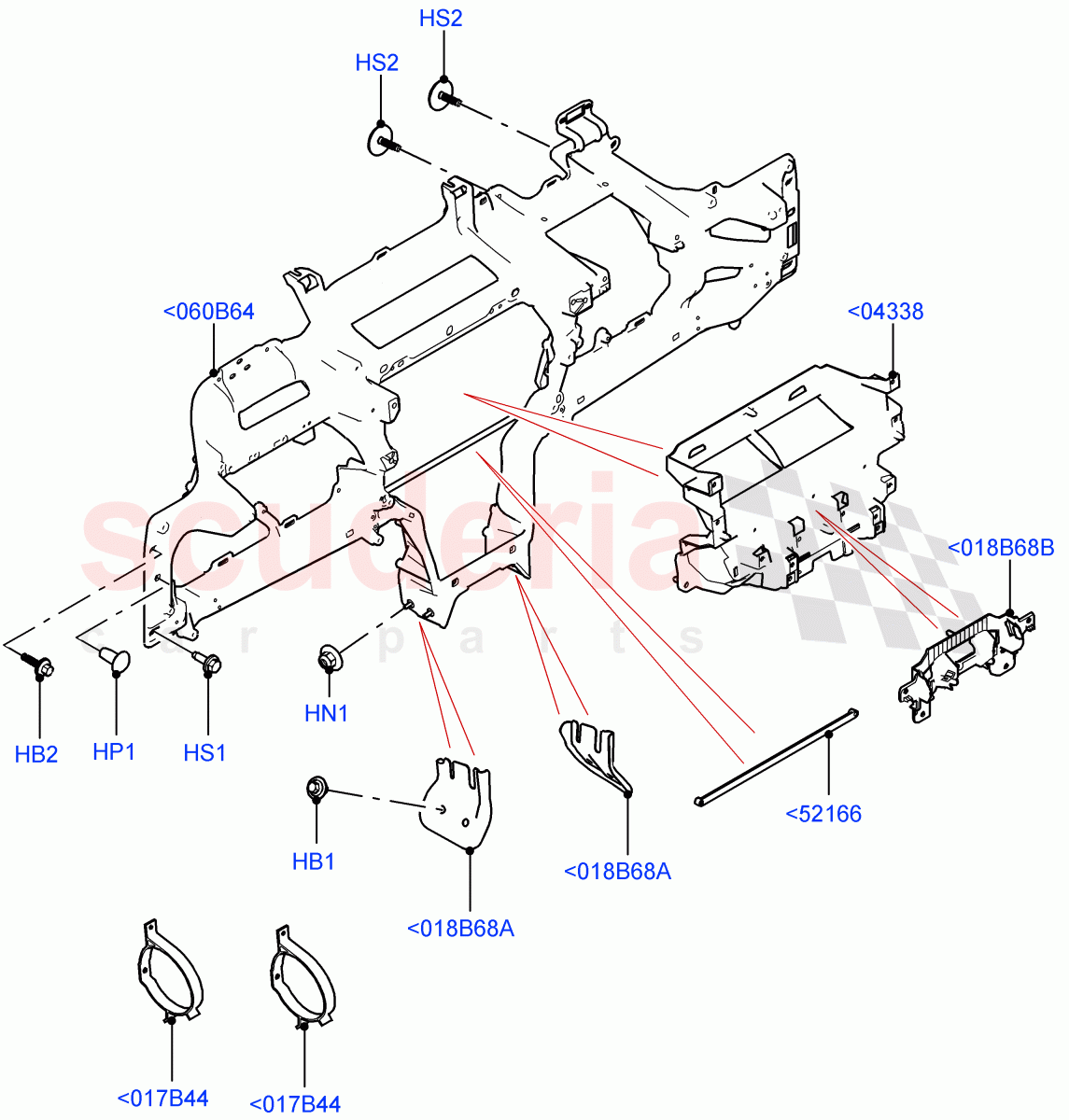Instrument Panel (Internal Components) (Changsu (China)) of Land Rover Land Rover Range Rover Evoque (2019+) [2.0 Turbo Diesel]
