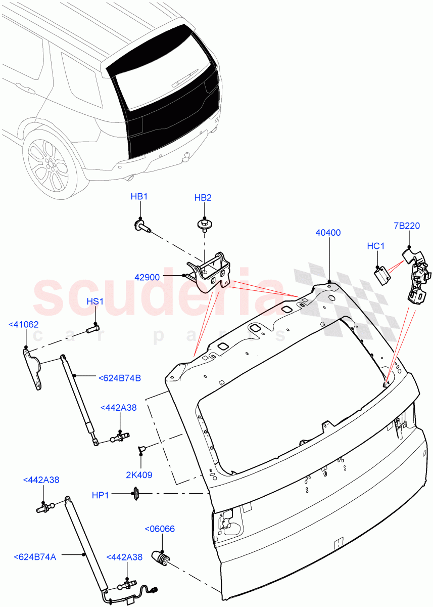 Luggage Compartment Door (Door And Fixings) (Halewood (UK)) of Land Rover Land Rover Discovery Sport (2015+) [2.0 Turbo Petrol AJ200P]