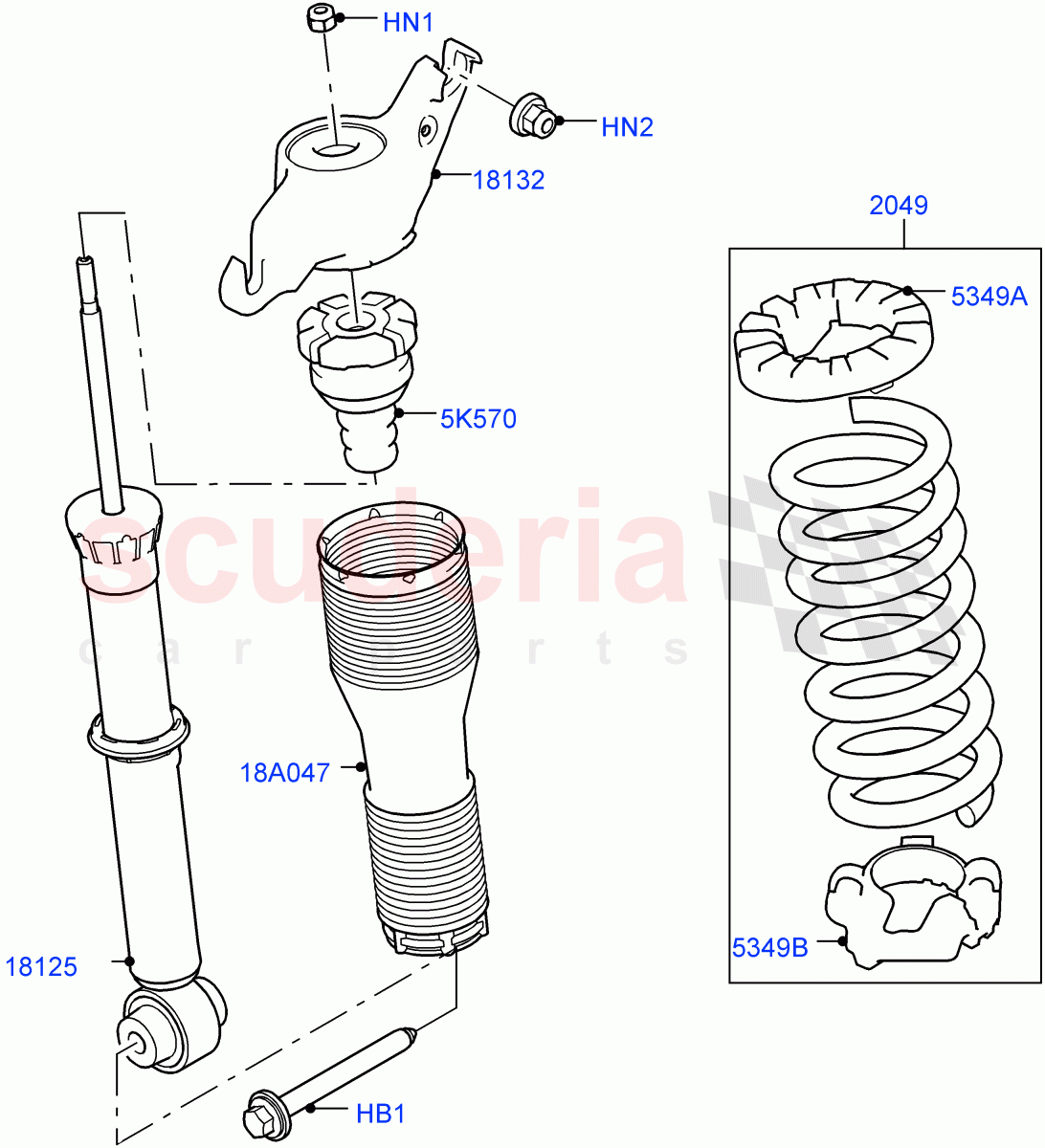 Rear Springs And Shock Absorbers(Itatiaia (Brazil))((V)FROMGT000001) of Land Rover Land Rover Discovery Sport (2015+) [2.0 Turbo Petrol GTDI]