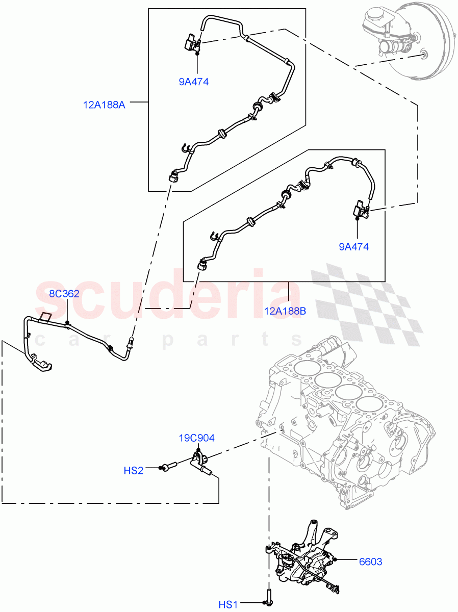 Vacuum Control And Air Injection(2.0L AJ20P4 Petrol High PTA,Halewood (UK),2.0L AJ20P4 Petrol E100 PTA,2.0L AJ20P4 Petrol Mid PTA)((V)TOLH999999) of Land Rover Land Rover Discovery Sport (2015+) [2.0 Turbo Petrol AJ200P]