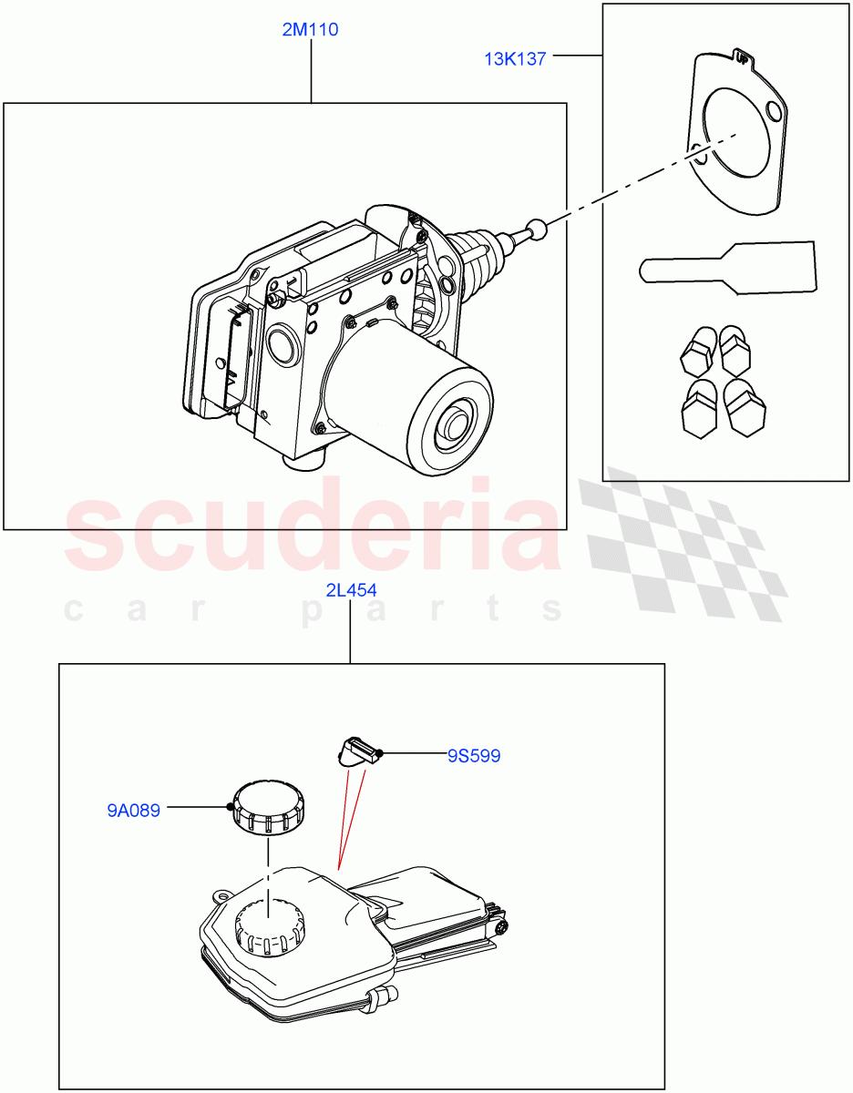Brake And ABS Pump (1.5L AJ20P3 Petrol High PHEV, Changsu (China)) ((V) TOMG140568) of Land Rover Land Rover Discovery Sport (2015+) [1.5 I3 Turbo Petrol AJ20P3]