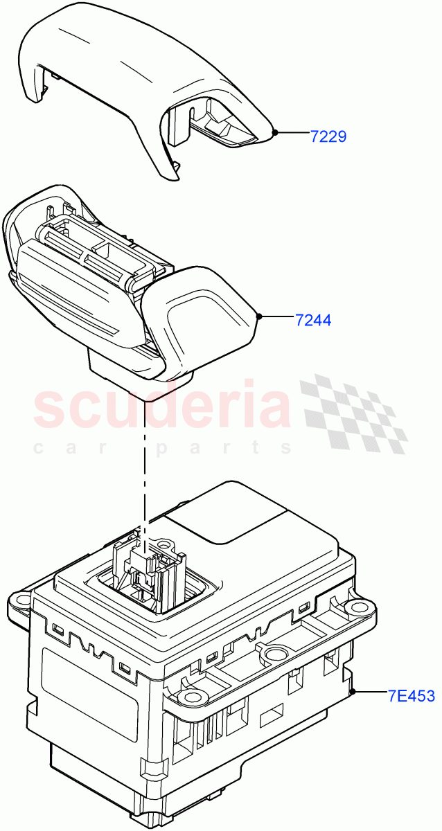 Gear Change-Automatic Transmission (Gear Shift Module, Nitra Plant Build) (3.0L AJ20P6 Petrol High, 8 Speed Auto Trans ZF 8HP76, 3.0L AJ20D6 Diesel High) ((V) FROMM2000001) of Land Rover Land Rover Discovery 5 (2017+) [3.0 Diesel 24V DOHC TC]