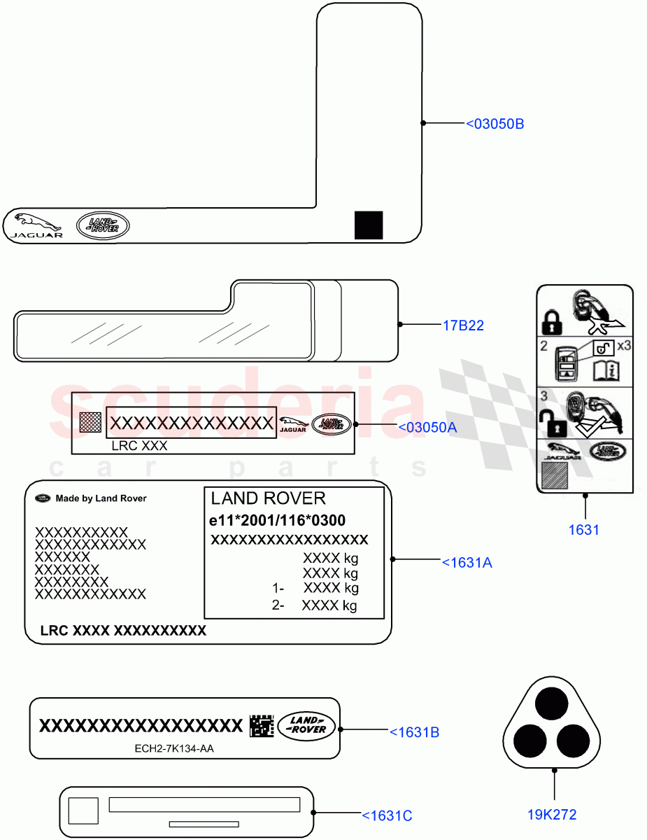 Labels(Information)(Changsu (China))((V)FROMKG006088) of Land Rover Land Rover Range Rover Evoque (2019+) [2.0 Turbo Diesel AJ21D4]