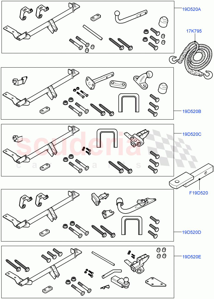Towing Equipment (Accessory) (Halewood (UK), Itatiaia (Brazil)) of Land Rover Land Rover Range Rover Evoque (2012-2018) [2.0 Turbo Petrol GTDI]