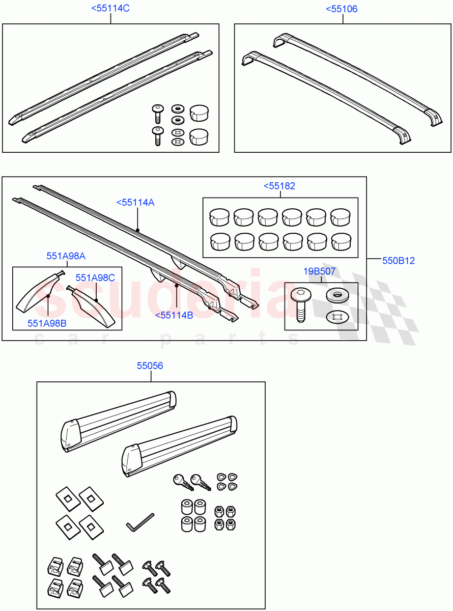 Accessory Roof Rack Mounting Kits ((V) FROMAA000001) of Land Rover Land Rover Discovery 4 (2010-2016) [4.0 Petrol V6]