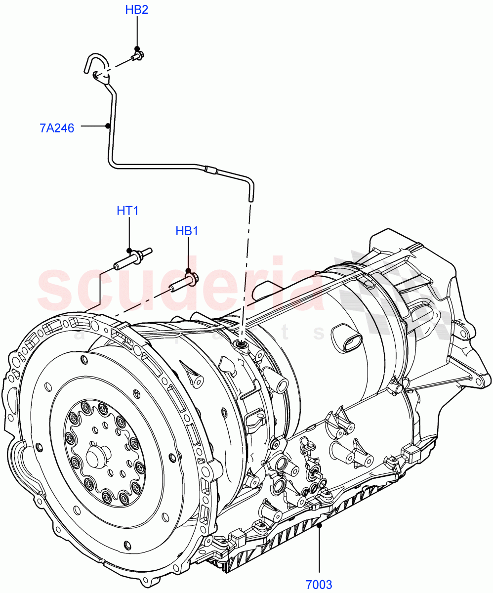 Auto Trans Assy & Speedometer Drive(3.0 V6 D Gen2 Twin Turbo,8 Speed Auto Trans ZF 8HP70 4WD) of Land Rover Land Rover Range Rover Velar (2017+) [3.0 I6 Turbo Petrol AJ20P6]