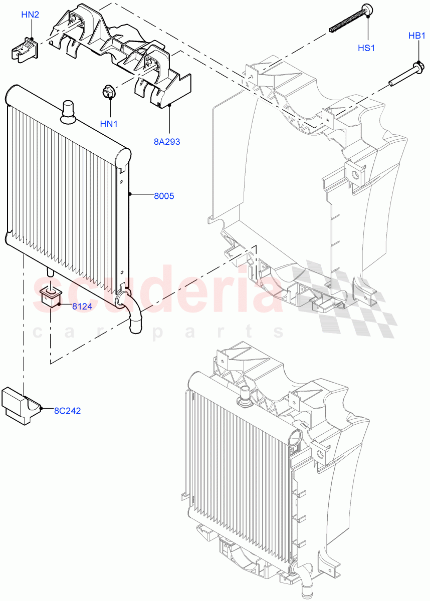 Radiator/Coolant Overflow Container (Auxiliary Unit) (5.0L OHC SGDI SC V8 Petrol - AJ133, 5.0 Petrol AJ133 DOHC CDA, 5.0L P AJ133 DOHC CDA S/C Enhanced) of Land Rover Land Rover Range Rover Sport (2014+) [5.0 OHC SGDI SC V8 Petrol]