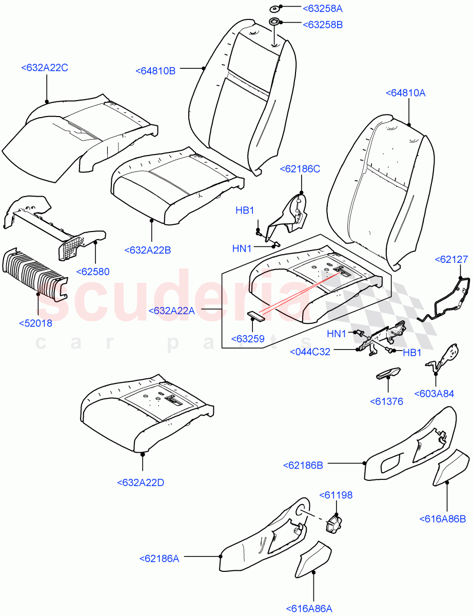 Front Seat Pads/Valances & Heating(Pads/Valances) of Land Rover Land Rover Range Rover Velar (2017+) [3.0 I6 Turbo Petrol AJ20P6]