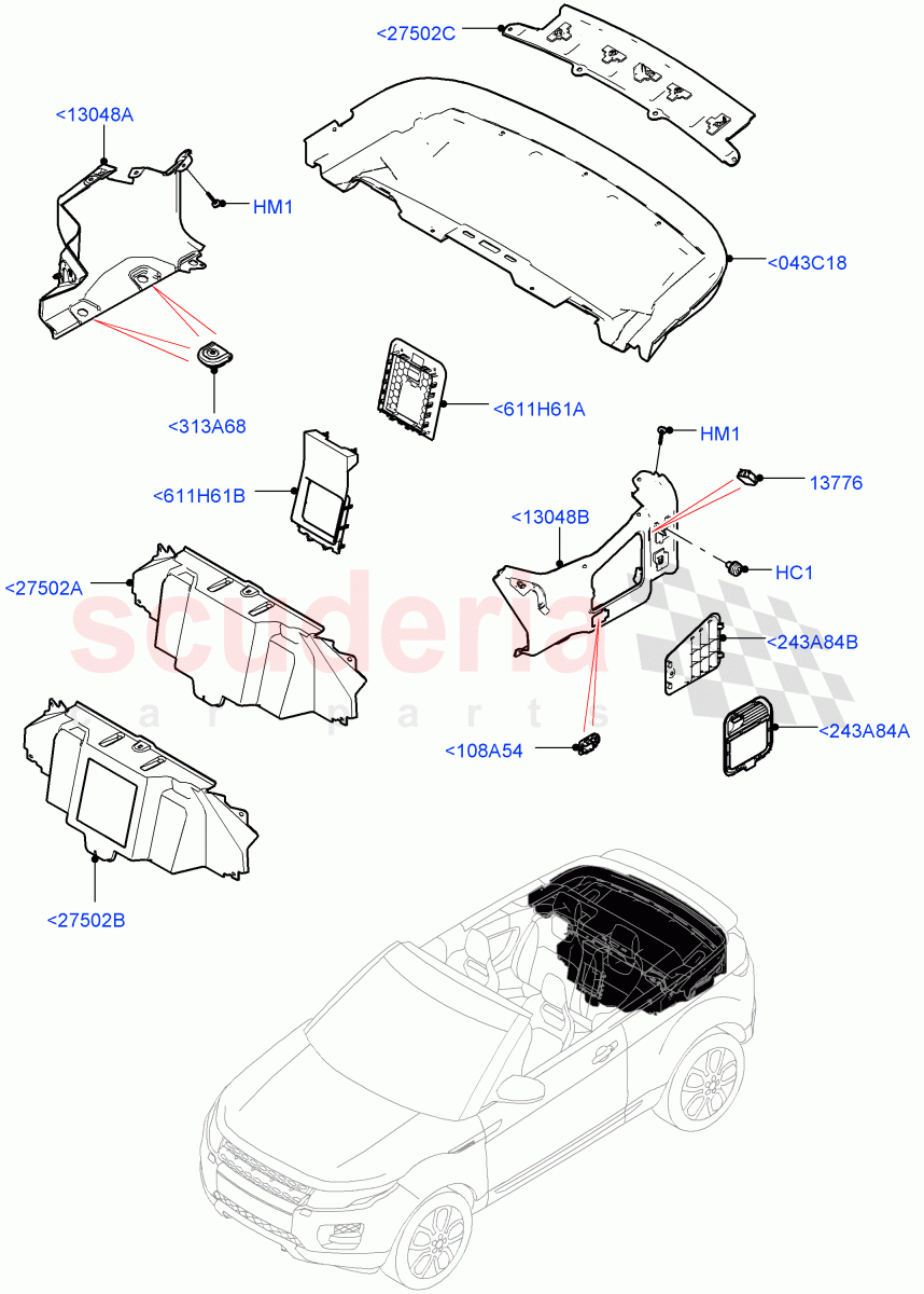 Side Trim (2 Door Convertible, Halewood (UK)) of Land Rover Land Rover Range Rover Evoque (2012-2018) [2.0 Turbo Petrol GTDI]