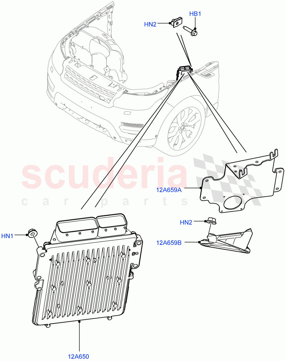 Engine Modules And Sensors(3.0L DOHC GDI SC V6 PETROL) of Land Rover Land Rover Range Rover Sport (2014+) [3.0 DOHC GDI SC V6 Petrol]