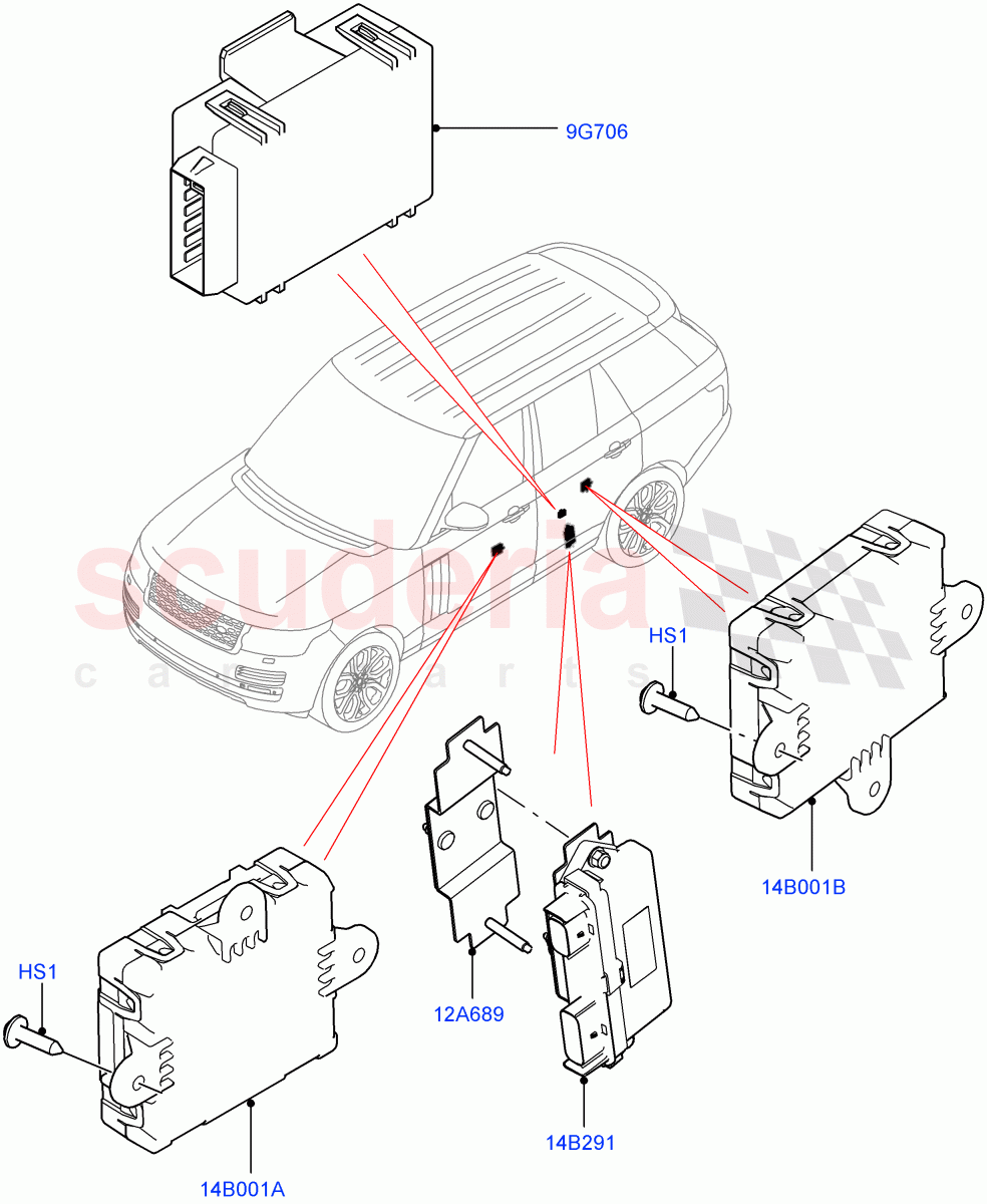 Vehicle Modules And Sensors (Door) of Land Rover Land Rover Range Rover (2012-2021) [2.0 Turbo Petrol GTDI]