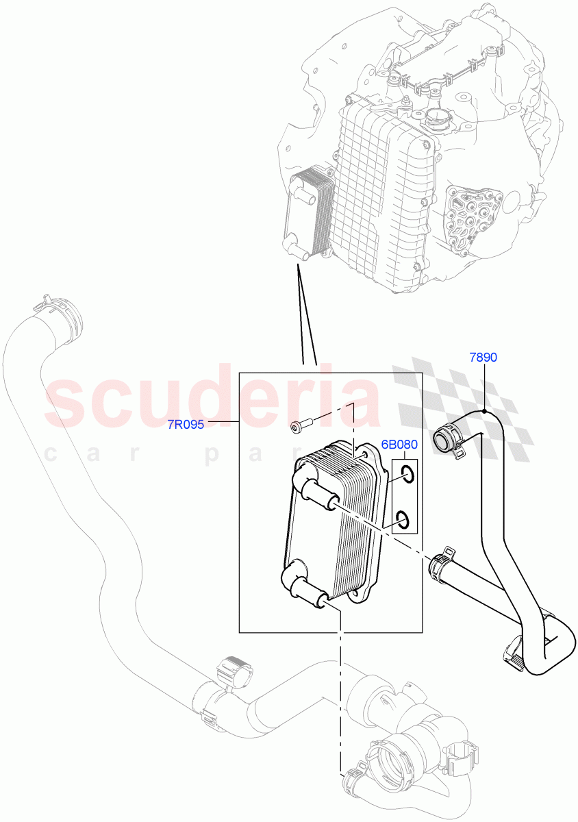 Transmission Cooling Systems(2.0L 16V TIVCT T/C 240PS Petrol,9 Speed Auto AWD,Changsu (China))((V)FROMEG000001) of Land Rover Land Rover Discovery Sport (2015+) [2.2 Single Turbo Diesel]