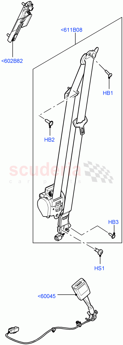 Front Seat Belts(Changsu (China))((V)FROMEG000001) of Land Rover Land Rover Range Rover Evoque (2012-2018) [2.0 Turbo Petrol GTDI]