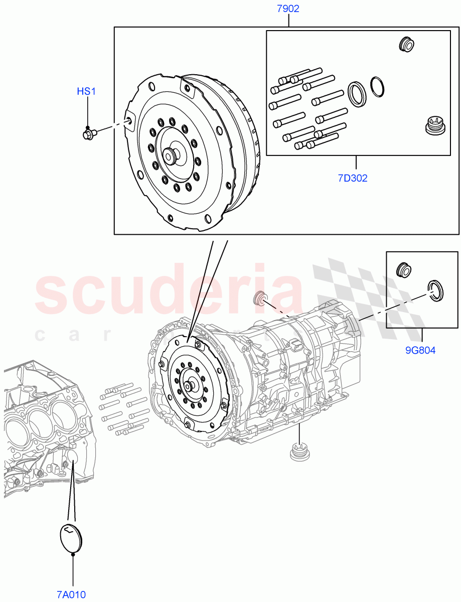 Converter(5.0L OHC SGDI SC V8 Petrol - AJ133,8 Speed Auto Trans ZF 8HP70 4WD,3.0L DOHC GDI SC V6 PETROL,2.0L 16V TIVCT T/C 240PS Petrol,5.0L OHC SGDI NA V8 Petrol - AJ133,5.0 Petrol AJ133 DOHC CDA,5.0L P AJ133 DOHC CDA S/C Enhanced) of Land Rover Land Rover Range Rover Velar (2017+) [3.0 Diesel 24V DOHC TC]