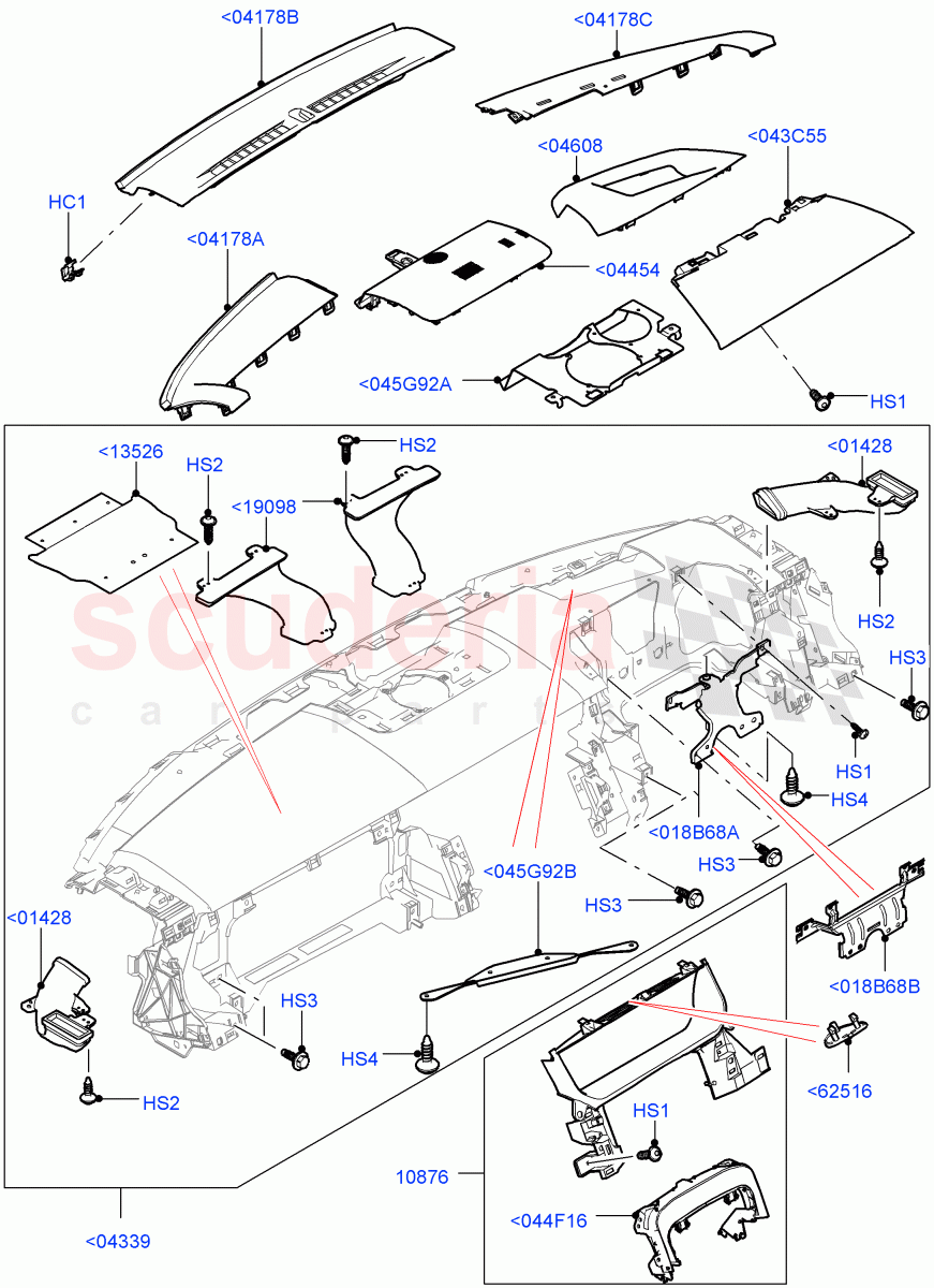 Instrument Panel(Upper, External)(Head Up Display)((V)FROMEA152800) of Land Rover Land Rover Range Rover (2012-2021) [3.0 DOHC GDI SC V6 Petrol]