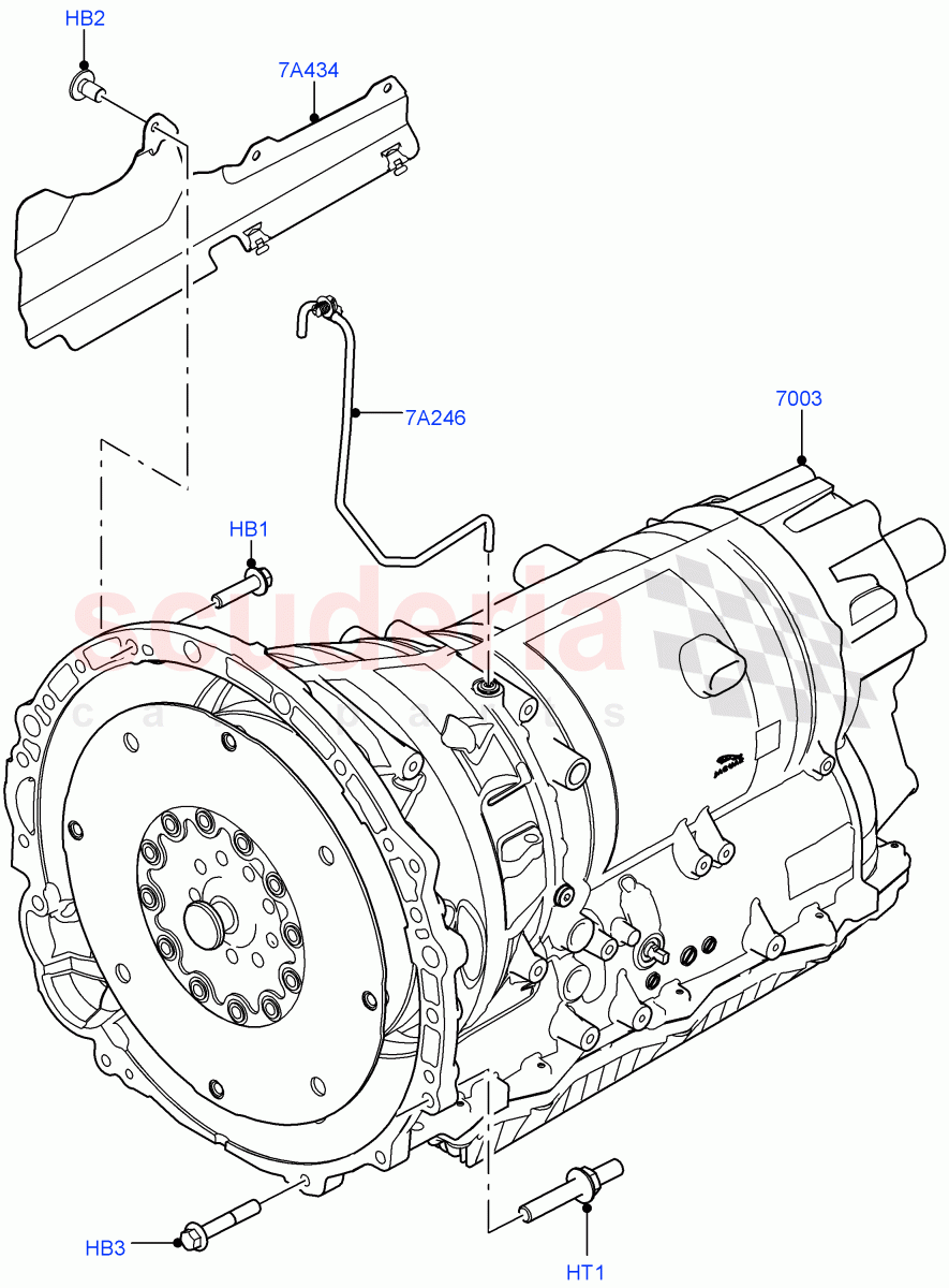 Auto Trans Assy & Speedometer Drive(5.0L P AJ133 DOHC CDA S/C Enhanced,8 Speed Auto Trans ZF 8HP70 4WD)((V)FROMKA000001) of Land Rover Land Rover Range Rover Velar (2017+) [3.0 I6 Turbo Petrol AJ20P6]