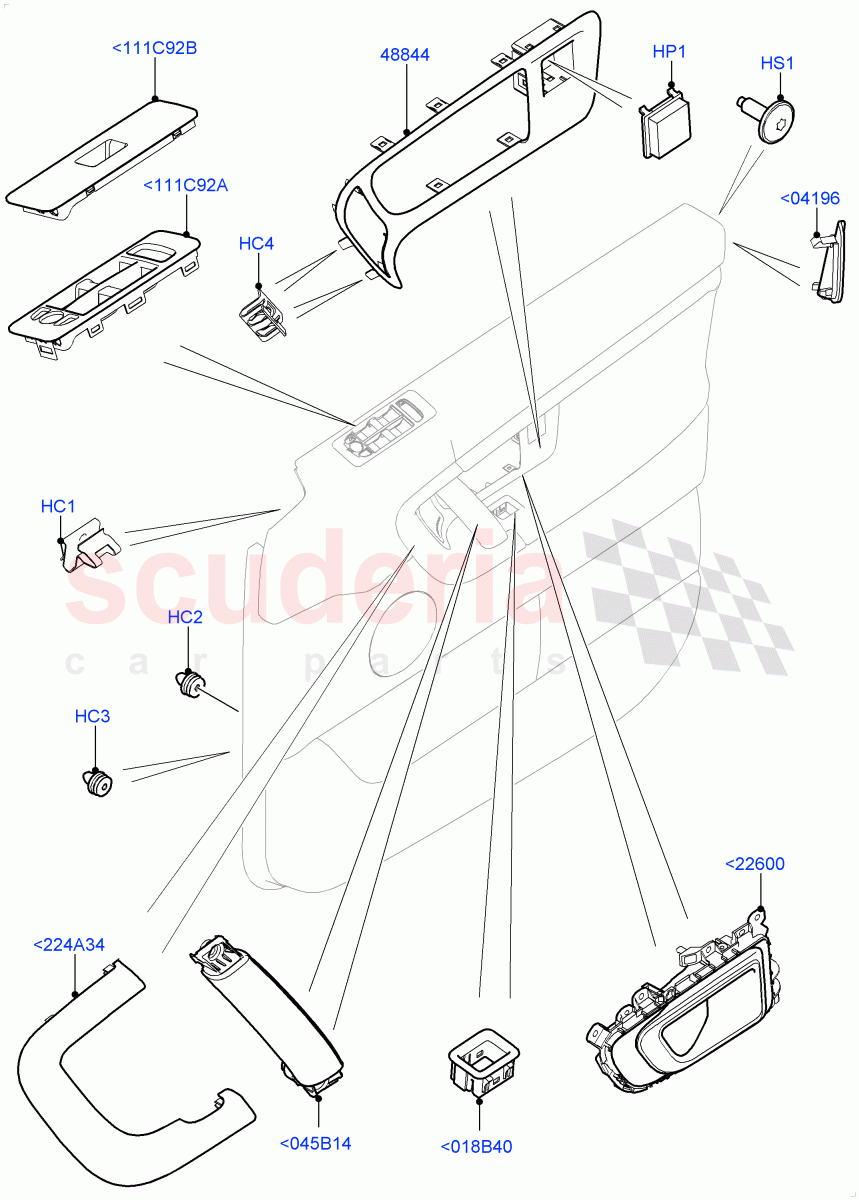 Front Door Trim Installation (Itatiaia (Brazil)) ((V) FROMGT000001) of Land Rover Land Rover Discovery Sport (2015+) [2.2 Single Turbo Diesel]