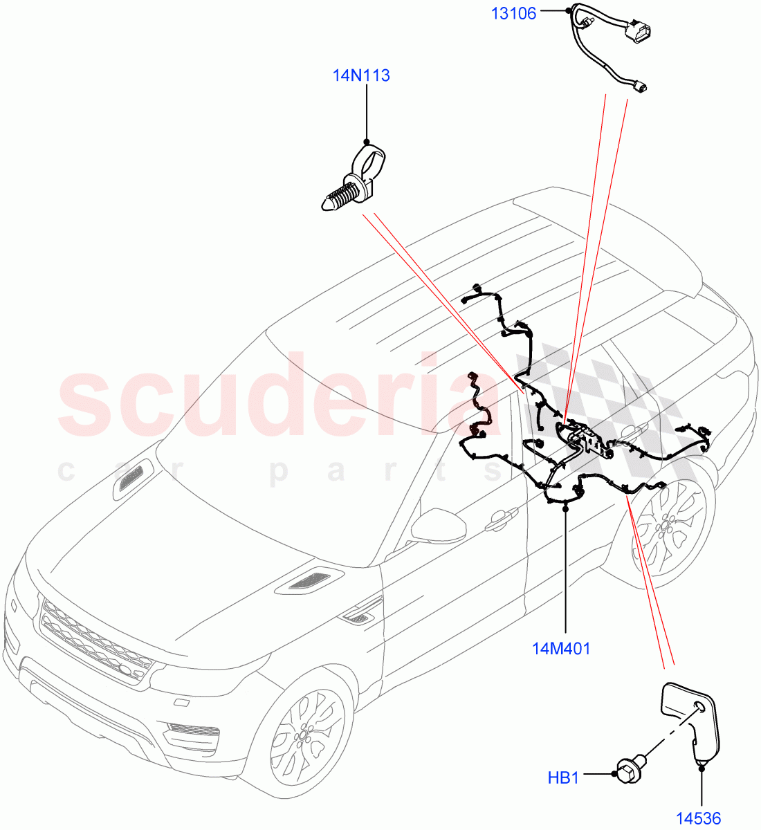 Electrical Wiring - Chassis(Chassis) of Land Rover Land Rover Range Rover Sport (2014+) [3.0 I6 Turbo Diesel AJ20D6]