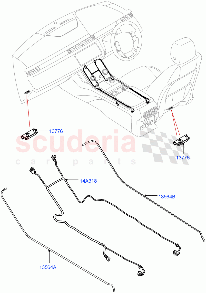 Interior Lamps(Front)(Ambient Lighting-Premium Interior,Ambient and Footwell Lightning) of Land Rover Land Rover Range Rover Velar (2017+) [2.0 Turbo Diesel]