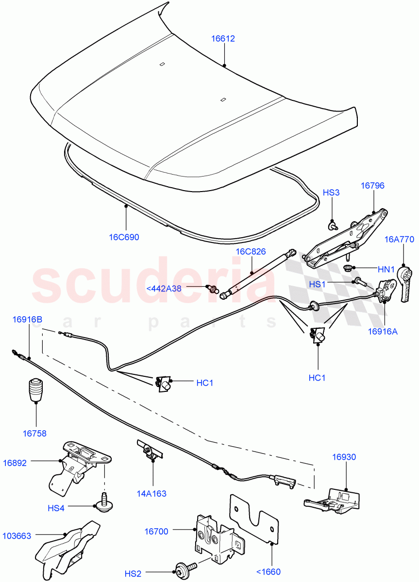 Hood And Related Parts ((V) FROMAA000001) of Land Rover Land Rover Range Rover Sport (2010-2013) [5.0 OHC SGDI SC V8 Petrol]