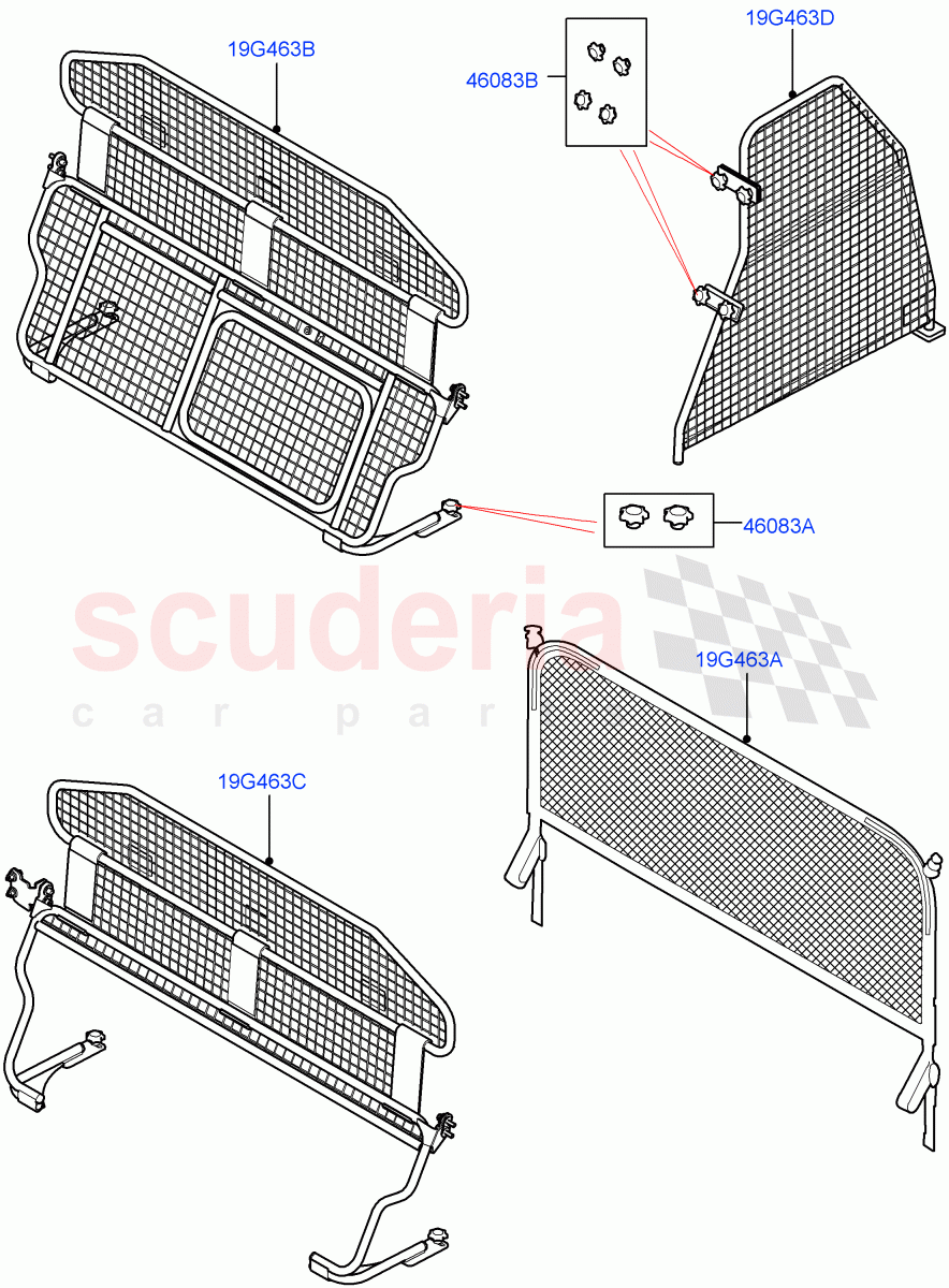 Cargo Barrier (Solihull Plant Build, Nitra Plant Build) of Land Rover Land Rover Discovery 5 (2017+) [2.0 Turbo Petrol AJ200P]