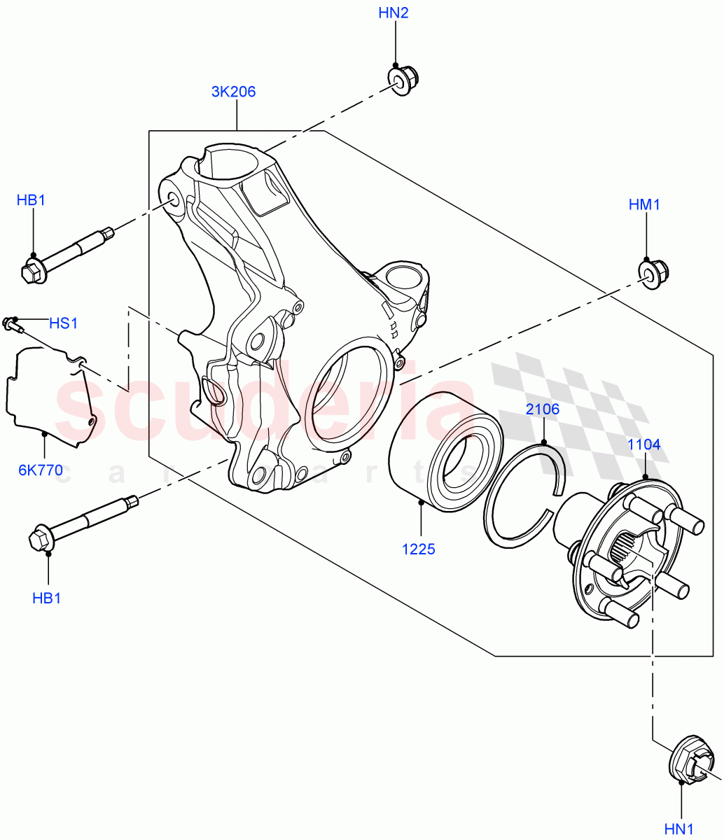 Front Knuckle And Hub (Halewood (UK)) ((V) FROMLH000001) of Land Rover Land Rover Discovery Sport (2015+) [2.2 Single Turbo Diesel]