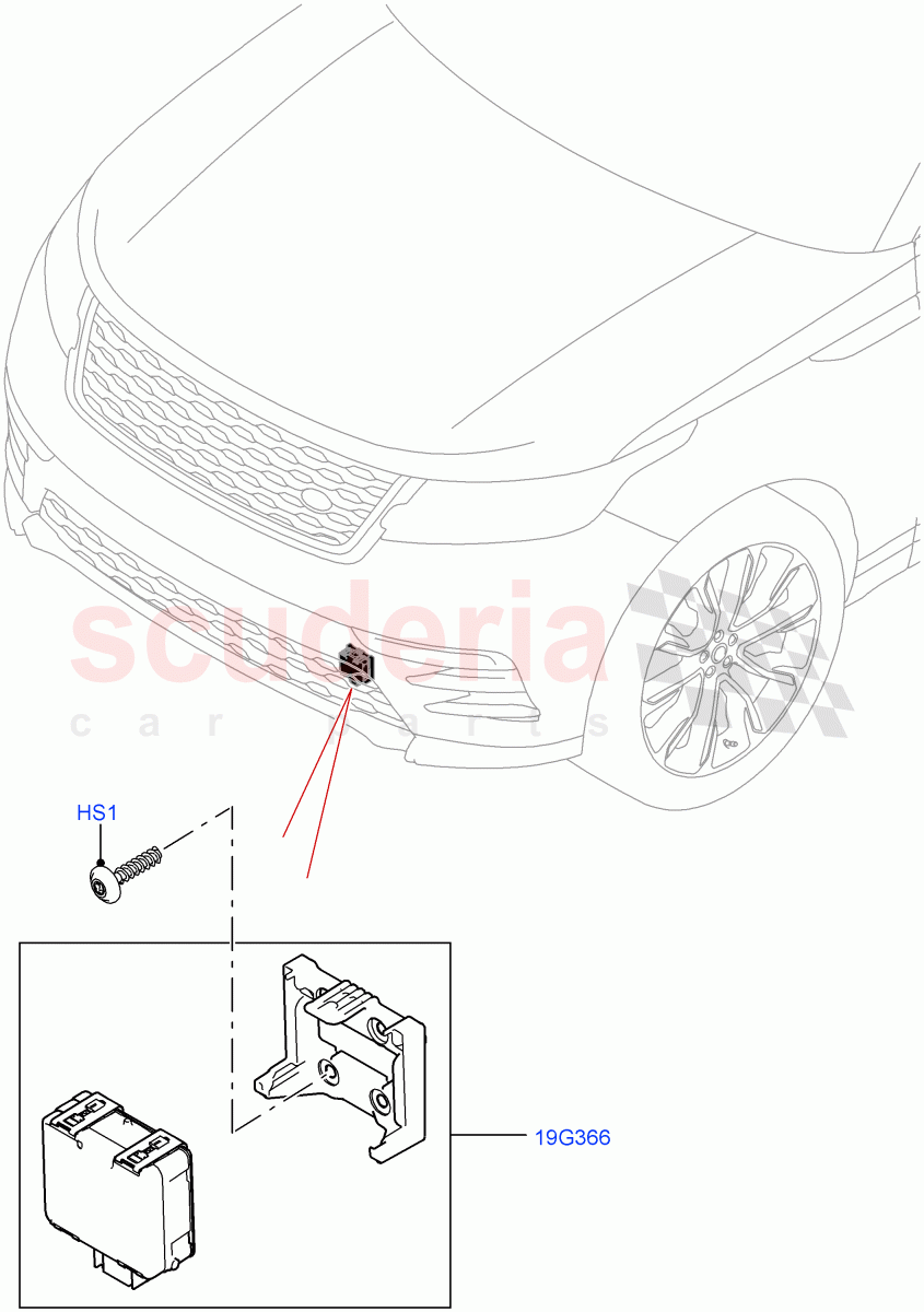 Speed Control(3.0L AJ20D6 Diesel High,Adaptive Cruise Control with Stg As,ACC + Stop/go + Cra,With Speed Control)((V)FROMMA000001) of Land Rover Land Rover Range Rover Velar (2017+) [3.0 I6 Turbo Diesel AJ20D6]