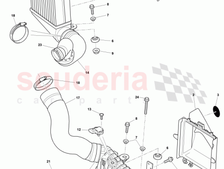 Photo of pressure hose charge air cooler…